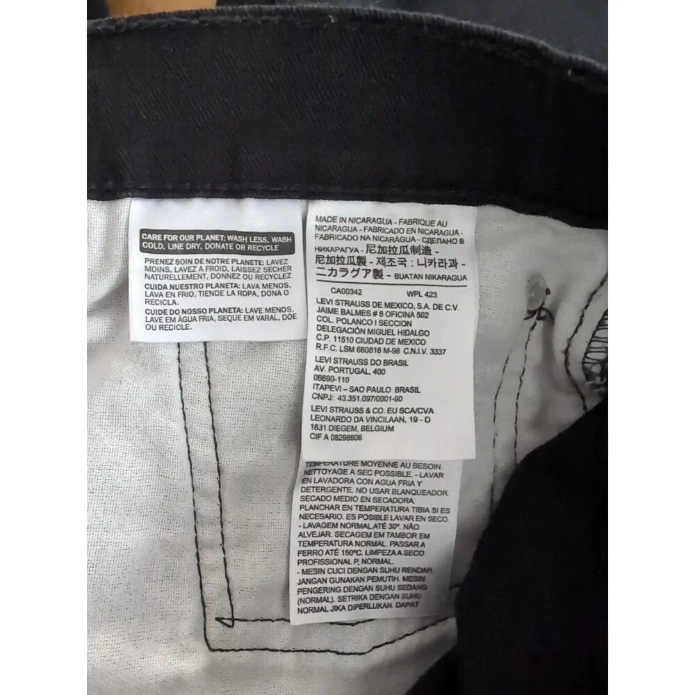 LEVI'S MENS 541 Black Jeans 40 X 30 LOOSE TAPERED